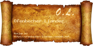 Ofenbecher Liander névjegykártya